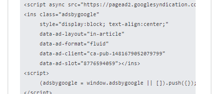 Ad Sense Snippet