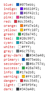 Bootstrap Default Color