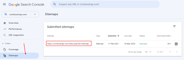 Sitemap Google Console