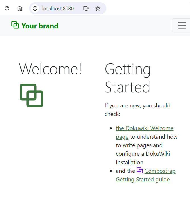 Site Starter Home Page Snapshot